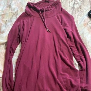 Maroon maternity long sleeve sweatshirt